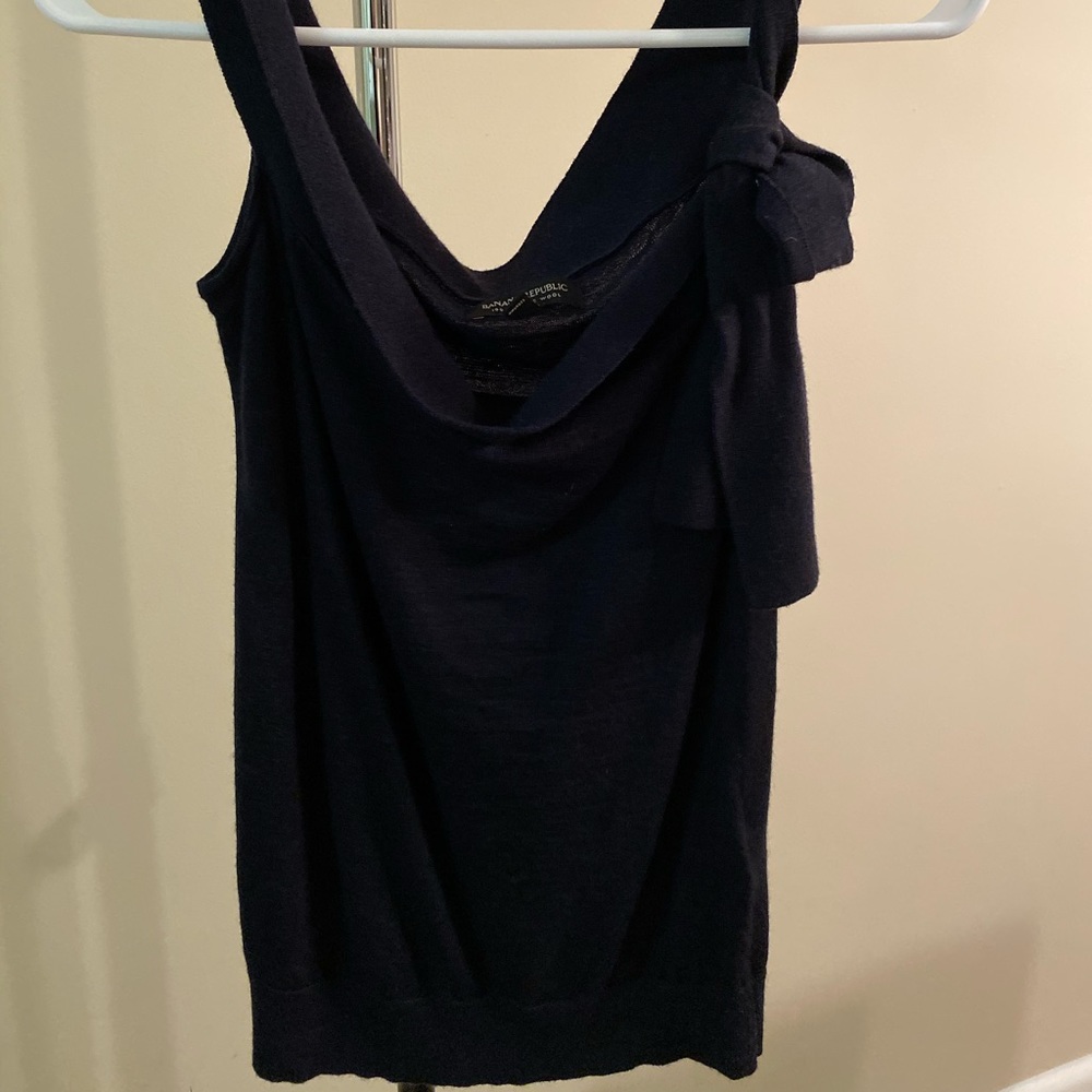 Banana Republic Merino Wool bow tie tank